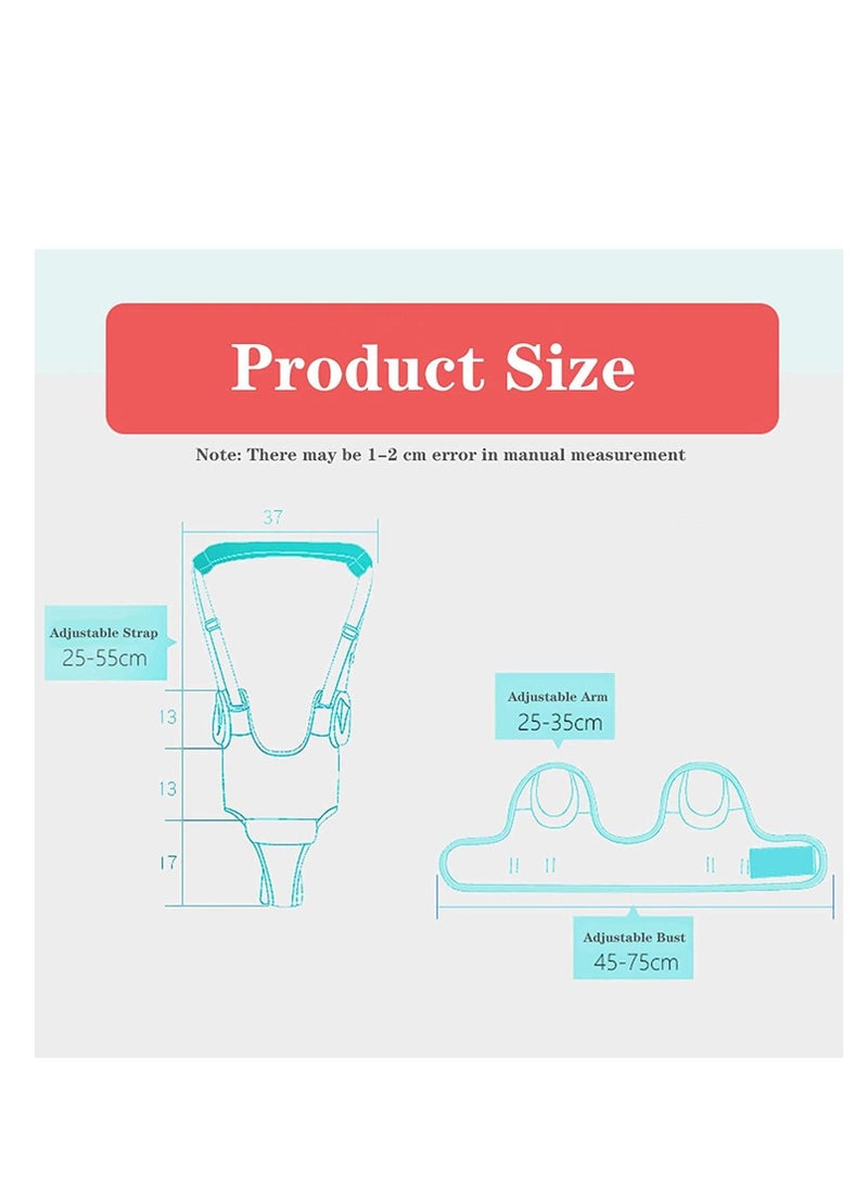 Baby Walker Handheld Kids Toddler Walking Harness Helper Assistant Protective Belt Child Activity Walker Adjustable Standing Up Walking Learning Helper for Toddler 7 24 Month Blue