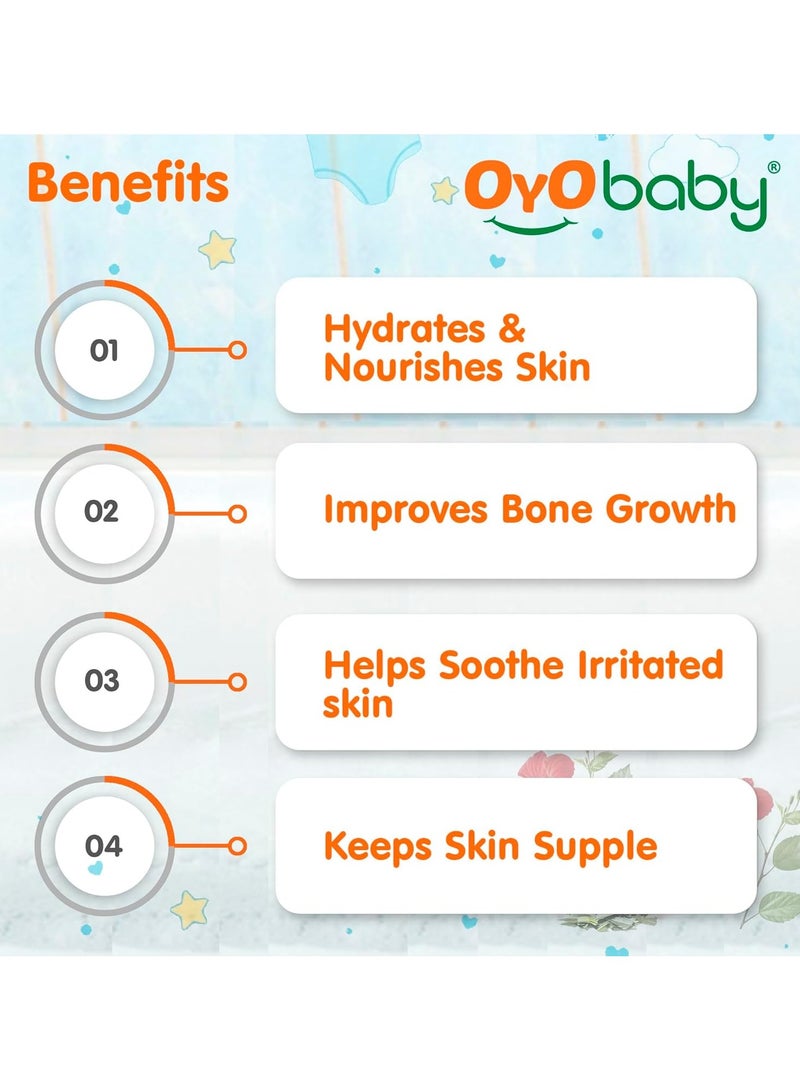 OYO BABY Oil for baby Massage and Hair Pure Oil  Wood Pressed Best for bone Developmemt and healthy muscles  Nourishes skin Olive Oil 200 ml