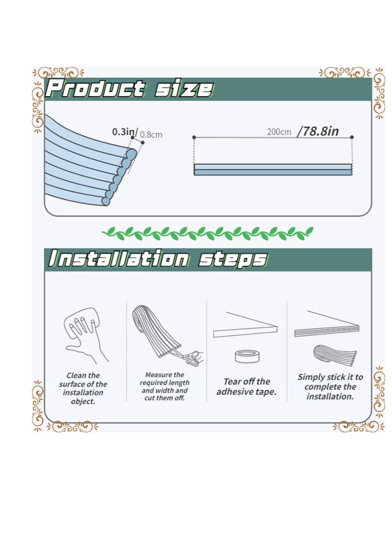 Table Anti-Collision Angle and Edge Protector, 2 Pack Baby Anti-Collision Edge Protector, Bed Ladder Pads Anti-Collision Strip, Thickened and Widened Anti-Collision Protection Strip, Beige