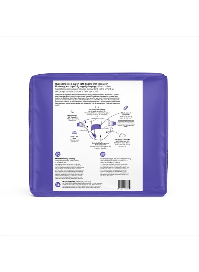 Nighttime Baby Diapers ‐ Size 4 - Ultra Absorbent & Hypoallergenic for Overnight Diapers for Extended Protection - 21 Diapers