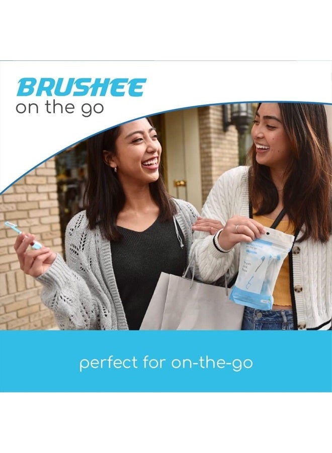 The Evolution of Oral Care | 3-in-1 Tool (Pre-Pasted Mini-Brush + Floss + Pick) | Individually Wrapped | Disposable | Prepasted Travel Toothbrushes | Small Adult Toothbrush - (24-Pack)