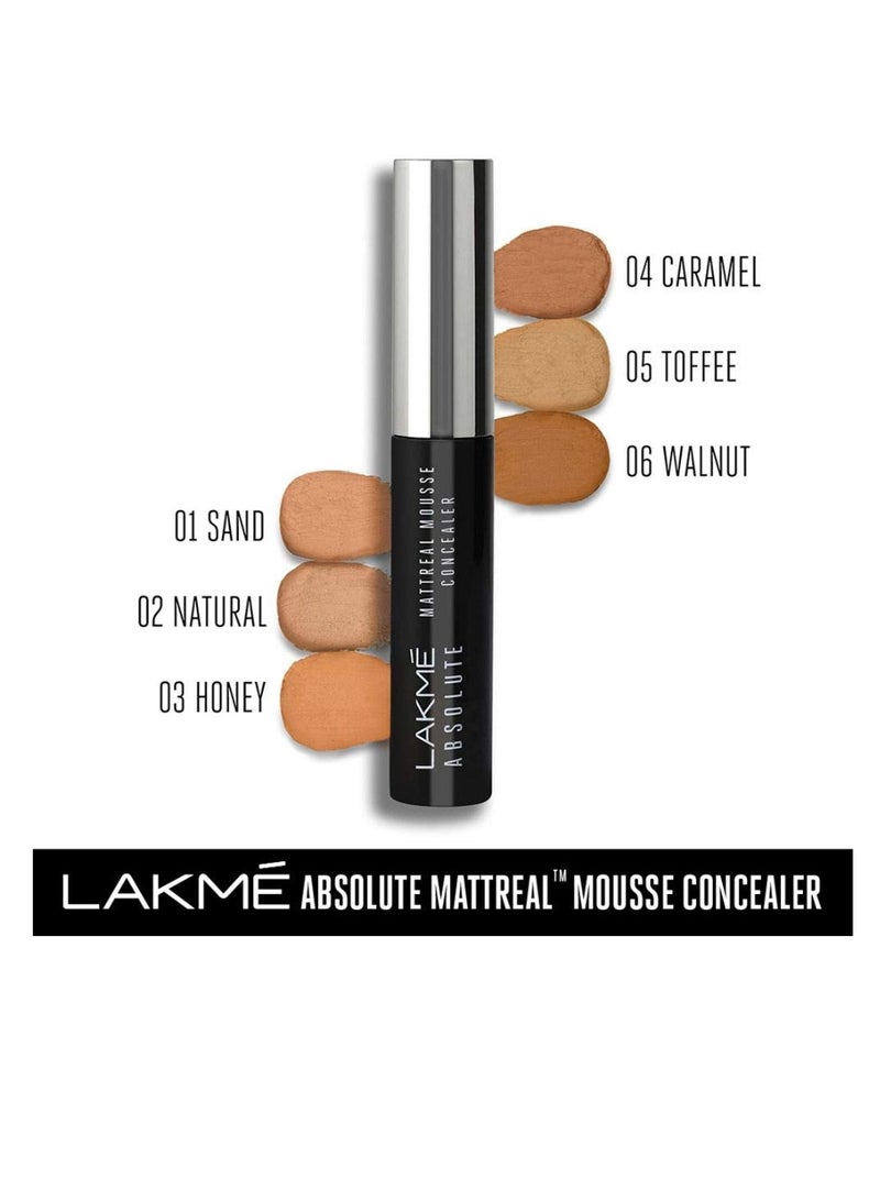 Lakme Absolute Mattereal Mousse Concealer 02 Natural 9 g