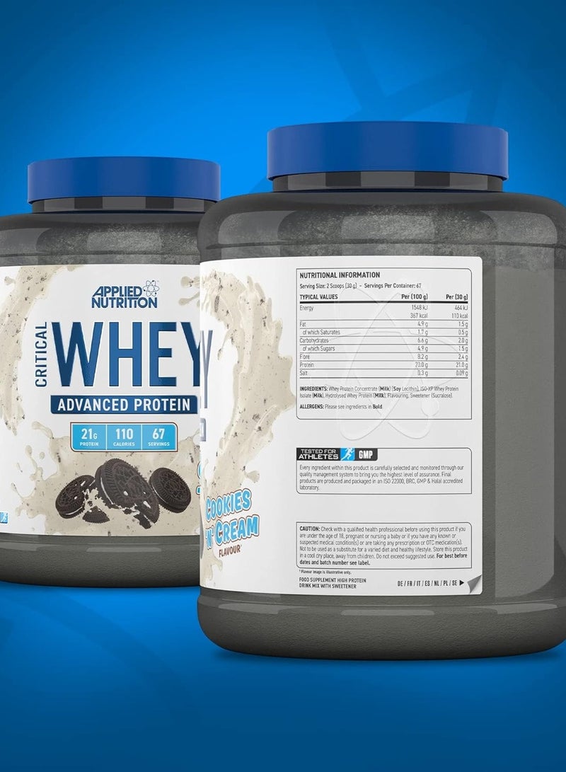 Critical Whey 2 Kg Cookies N Cream Flavor 67 Serving