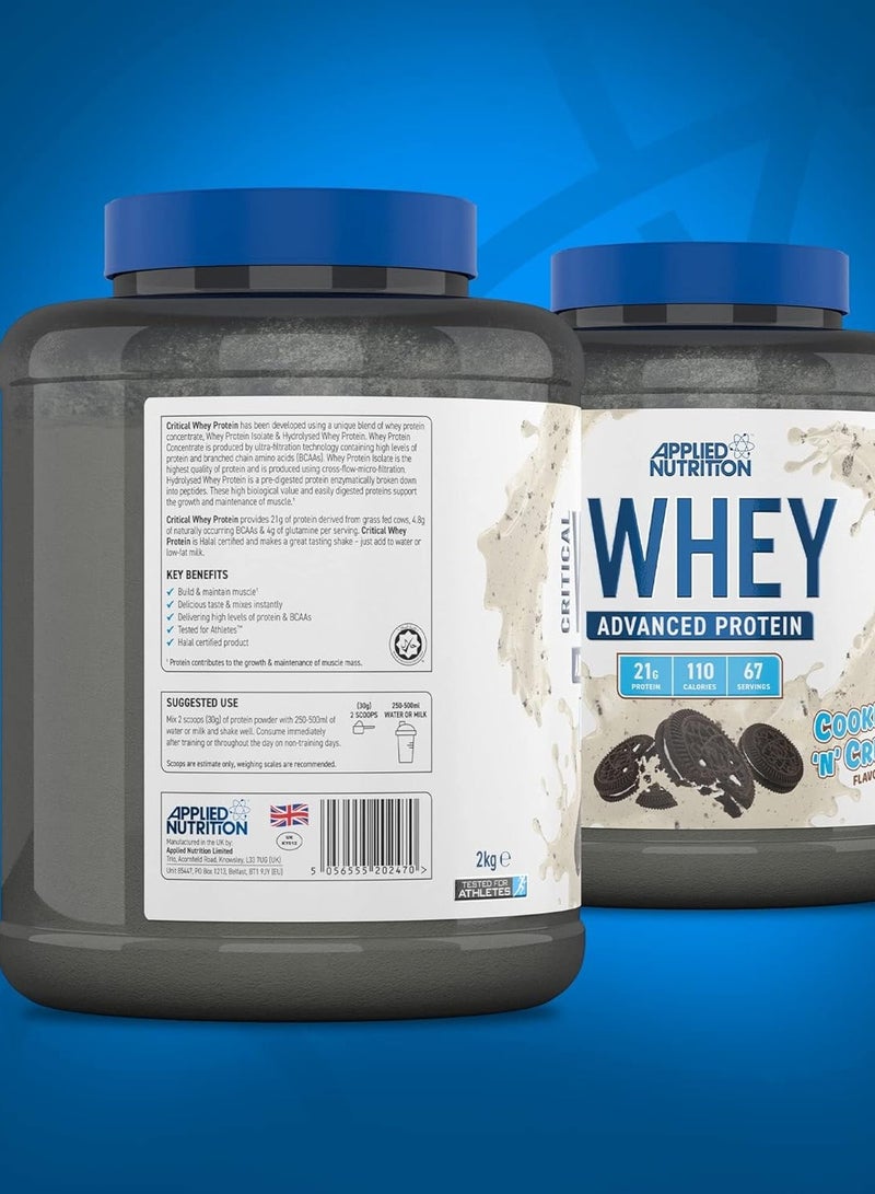 Critical Whey 2 Kg Cookies N Cream Flavor 67 Serving