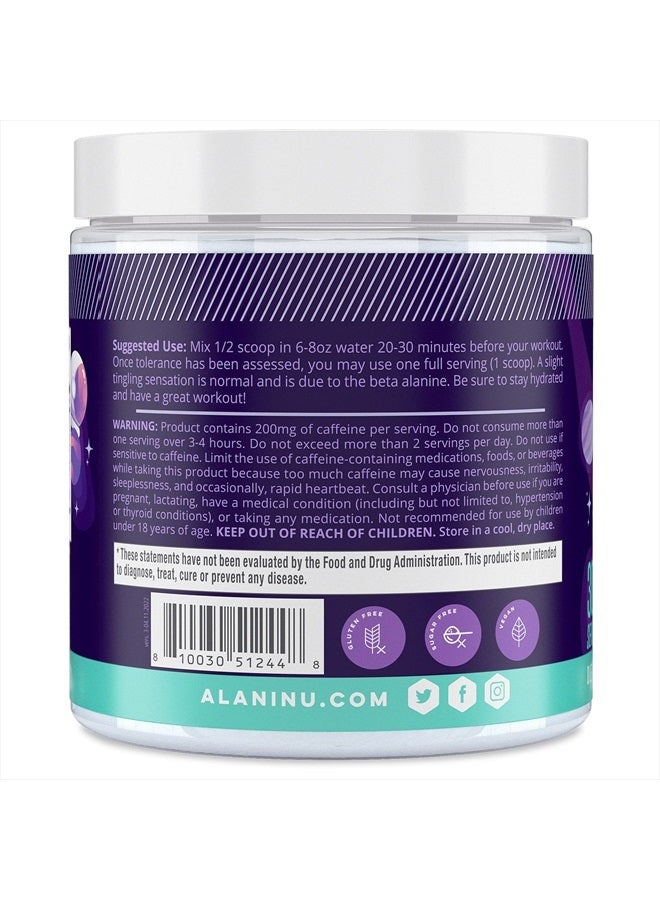 Pre Workout Powder | Amino Energy Boost | Endurance Supplement | Sugar Free | 200mg Caffeine | L-Theanine, Beta-Alanine, Citrulline | 30 Servings (Cosmic Stardust)