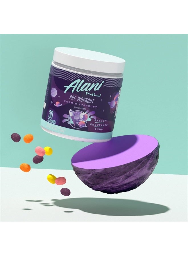 Pre Workout Powder | Amino Energy Boost | Endurance Supplement | Sugar Free | 200mg Caffeine | L-Theanine, Beta-Alanine, Citrulline | 30 Servings (Cosmic Stardust)