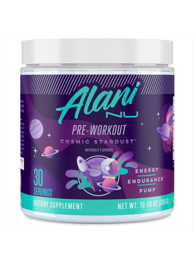 Pre Workout Powder | Amino Energy Boost | Endurance Supplement | Sugar Free | 200mg Caffeine | L-Theanine, Beta-Alanine, Citrulline | 30 Servings (Cosmic Stardust)
