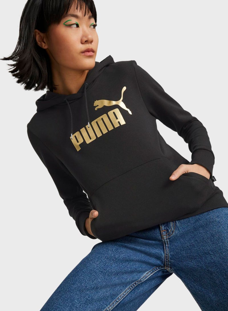 Essential Metallic Logo Hoodie