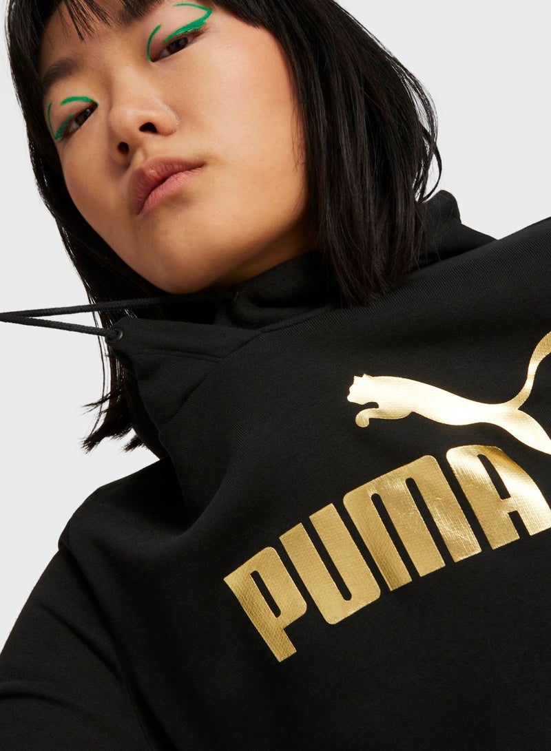 Essential Metallic Logo Hoodie