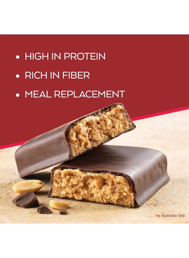 Chocolate Peanut Butter Protein Meal Bar, High Fiber, 16g Protein, 2g Sugar, 3g Net Carb, Meal Replacement, Low Carb, Keto Friendly, 12 Count