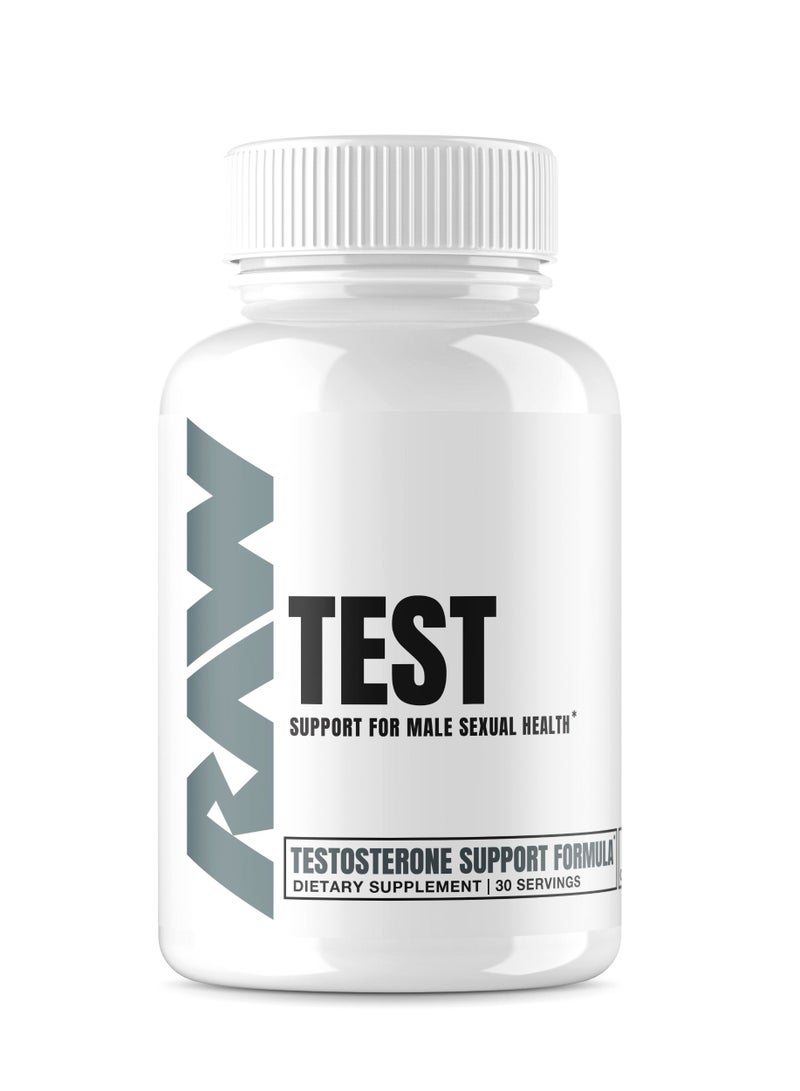 RAW Nutrition TEST - Natural Testosterone Booster, for Muscle Growth Support and Athletic Performance, 240 Capsules