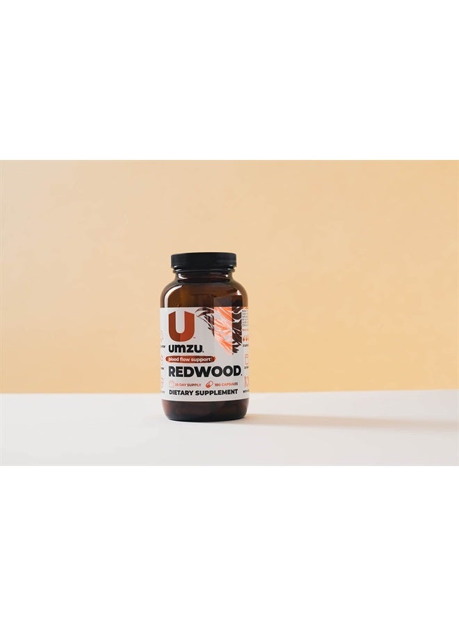 Redwood - Supports Nitric Oxide & Healthy Blood Flow - Blend of Vitamins & Herbal Extracts - Supplement with Vitamin C, Garlic & Horse Chestnut - for Well-Being - 30 Day Supply - 180 Capsules