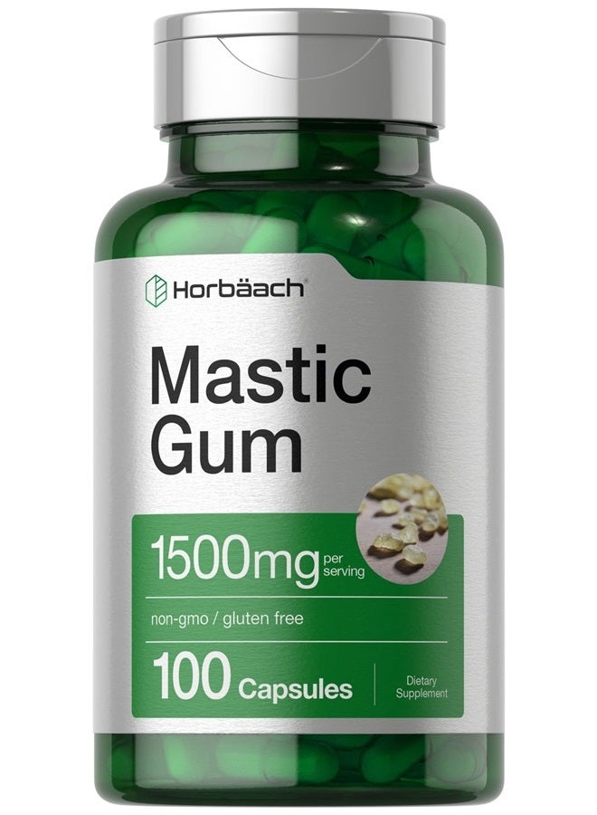 Mastic Gum Capsules 1500mg 100 Count | Non-GMO & Gluten Free