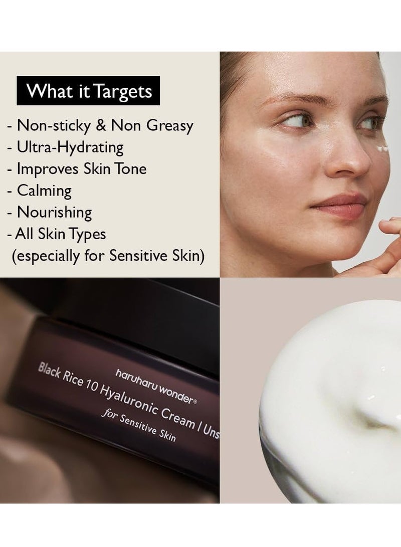 Haruharu WONDER Black Rice Hyaluronic cream Unscented, Sensitive skin