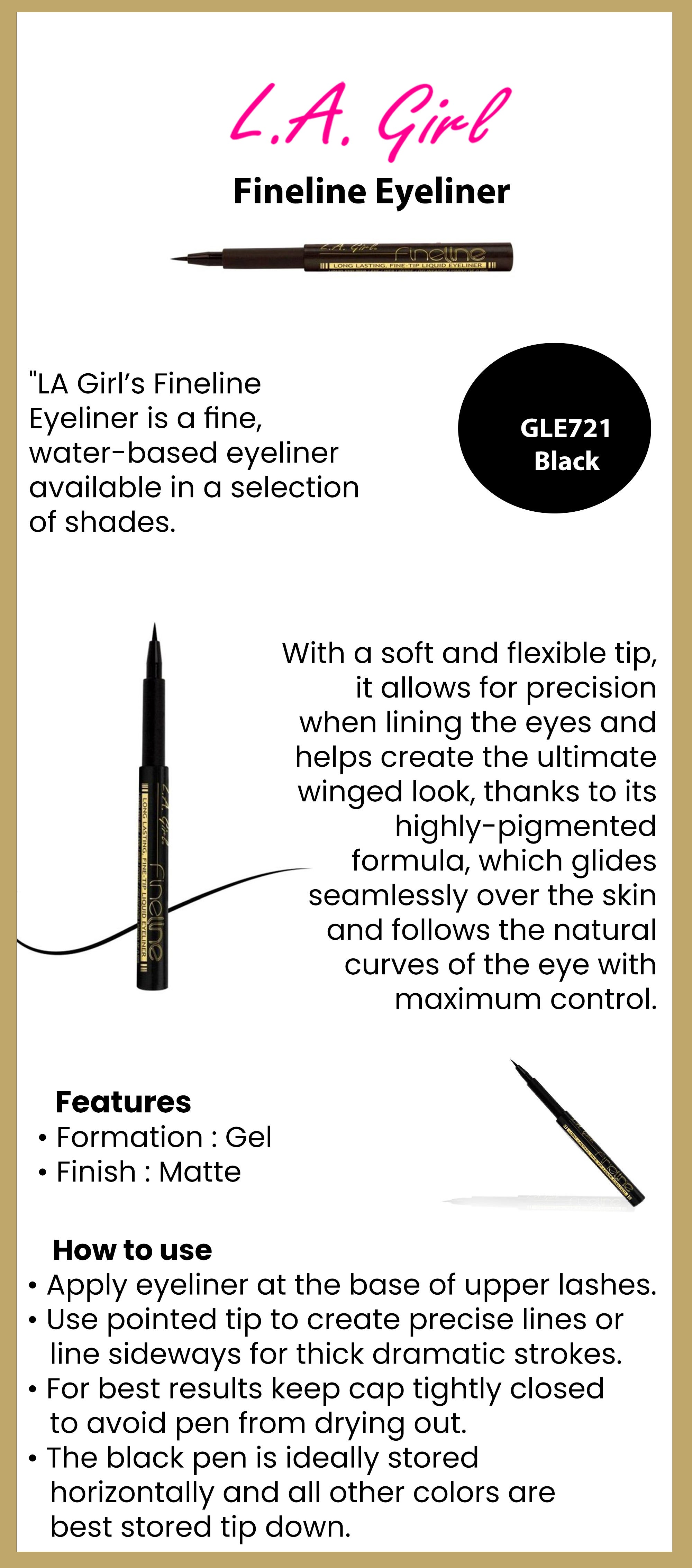 Fineline Eyeliner GLE721 Black