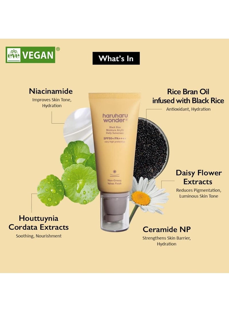 [HaruHaru Wonder] Black Rice Moisture Airyfit Daily Sunscreen 50ml