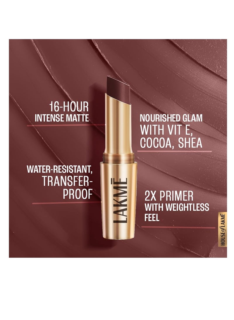 Lakme 9TO5 Primer Matte Lip Color MM3 Sangria Weekend  3.6 g