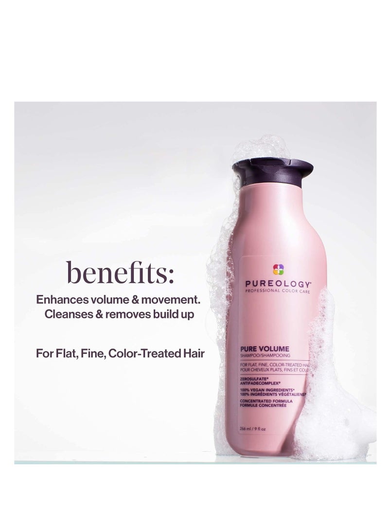 Pureology Pure Volume Shampoo | For Flat, Fine, Color-Treated Hair | Adds Lightweight Volume and Body | Clarifies Buildup | Sulfate-Free | Vegan