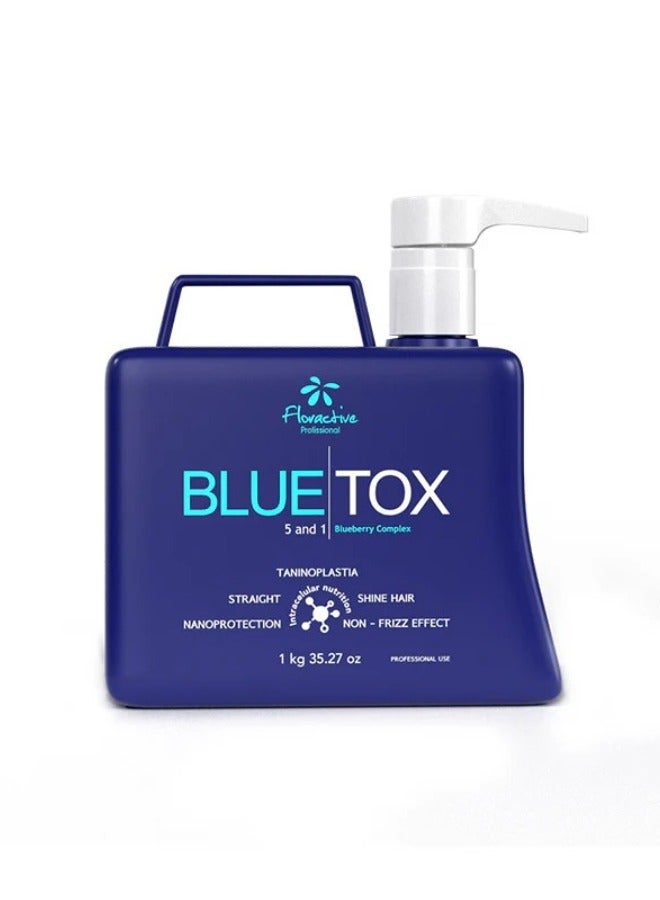 Floractive Blue Tox 5-in-1 Blueberry Complex - Tanninoplastia for Straight, Shiny, Nano-Protected, Anti-Frizz Hair (1kg)