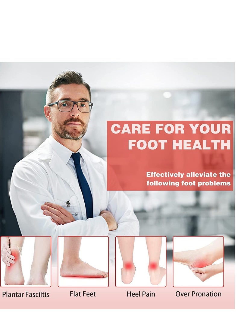 Plantar Fasciitis Arch Support Insole For Men Women And Children 3/4 Length Orthopedic Insole For High Arch Flat Foot Hyperpronation Heel Pain Relief Heel Pad Size M6.5-8.5/W7.5- 9.5