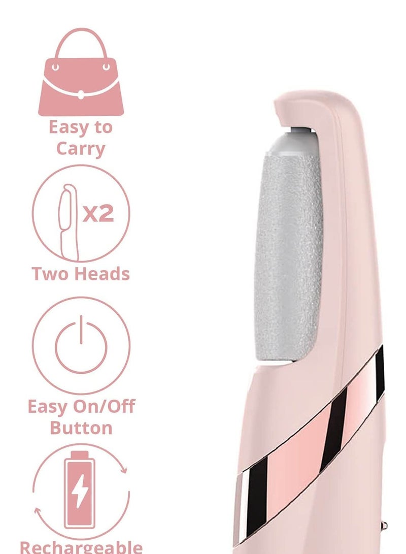 KASTWAVE Finishing Touch Flawless Electronic Tool File and Callus Remover with 2 Roller Heads, Pedicure, Professional Feet Care, Hard Cracked Dry Skin and Calluses, Water Resistant