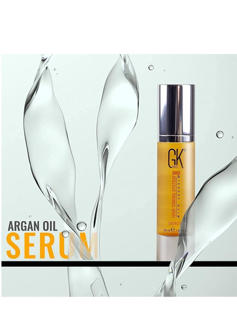 GK Hair Taming System Global Keratin Hair Serum ( 50ml ) with Argan Oil Provides Smoothness