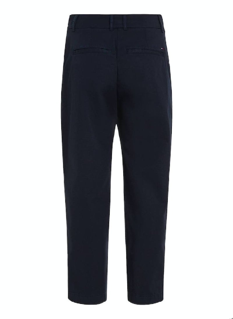 Women's Garment Dyed Slim Straight Chinos -  Stretch cotton blend, Blue