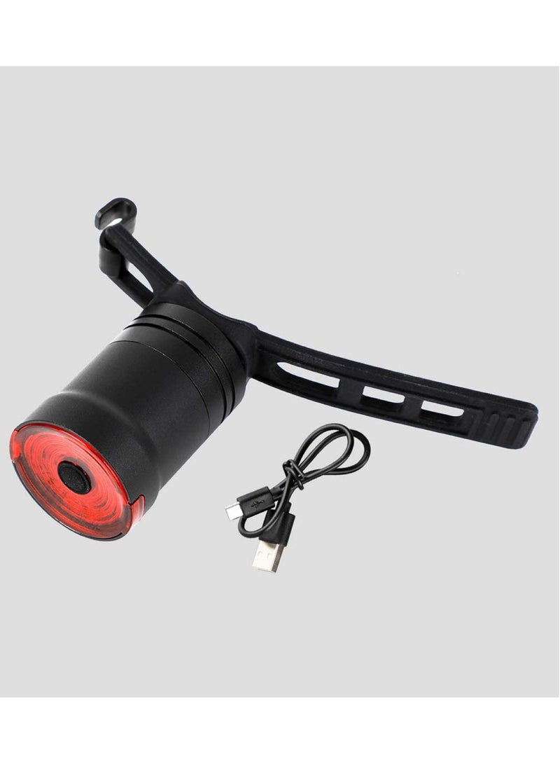 Spartan Aluminium Alloy Bike Taillight | USB Rechargeable Bicycle Smart Brake Induction Rear Warning Lamp | 6 Modes Cycling Equipment