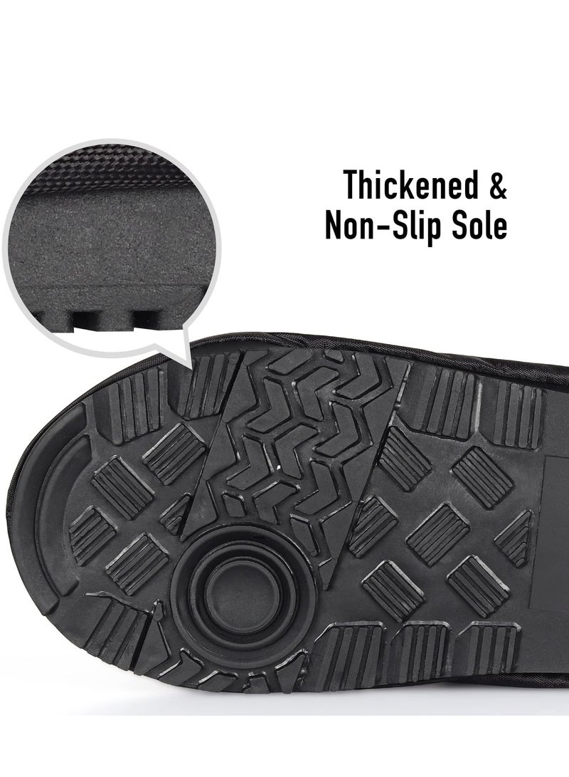 Waterproof Shoe Covers Reusable Foldable Rain Boot Shoe Cover Overshoes Non-Slip Reusable Rain Gear for Men Women XXL