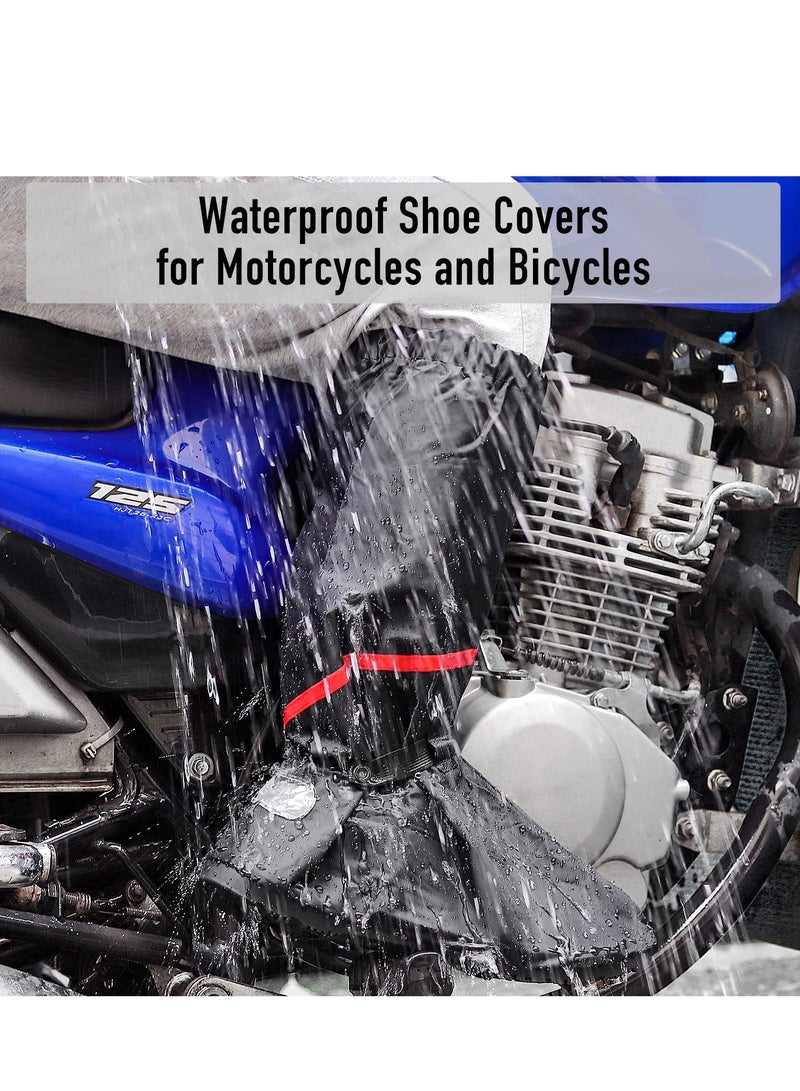 Waterproof Shoe Covers Reusable Foldable Rain Boot Shoe Cover Overshoes Non-Slip Reusable Rain Gear for Men Women XXL