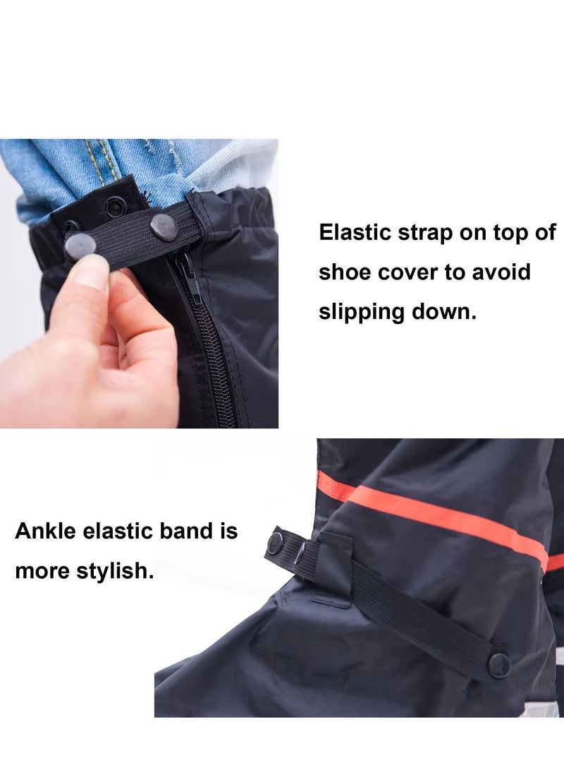 Waterproof Shoe Covers Reusable Foldable Rain Boot Shoe Cover Overshoes Non-Slip Reusable Rain Gear for Men Women XXL