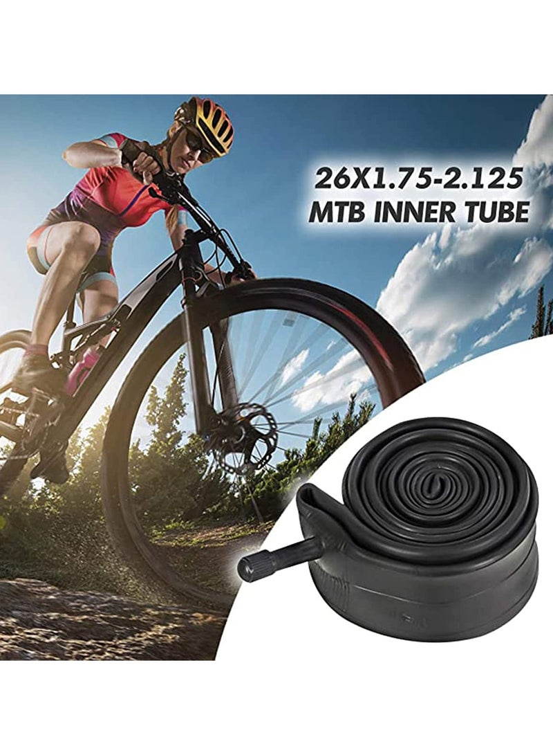 KASTWAVE Bike Inner Tube 26 x 1.75/2.125 Inch Bicycle Inner Tubes Rubber Replacement Bike Interior Tire Valve Road MTB Bike Tube with 2 Tire Levers, 2 Pack