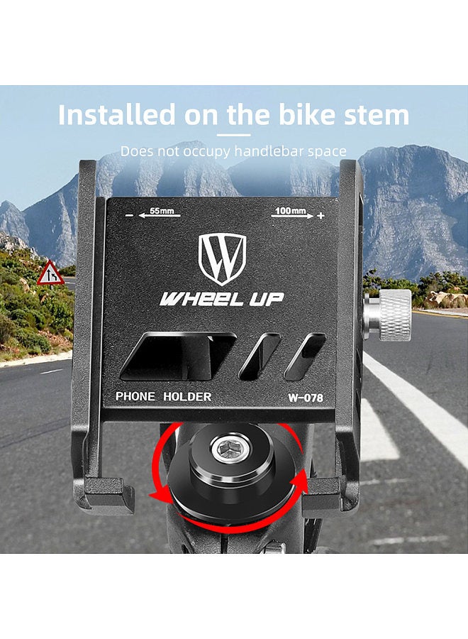 Bike Phone Holder Adjustable Aluminum Alloy Cellphone Holder Mountain Bike Riding Navigation Bracket