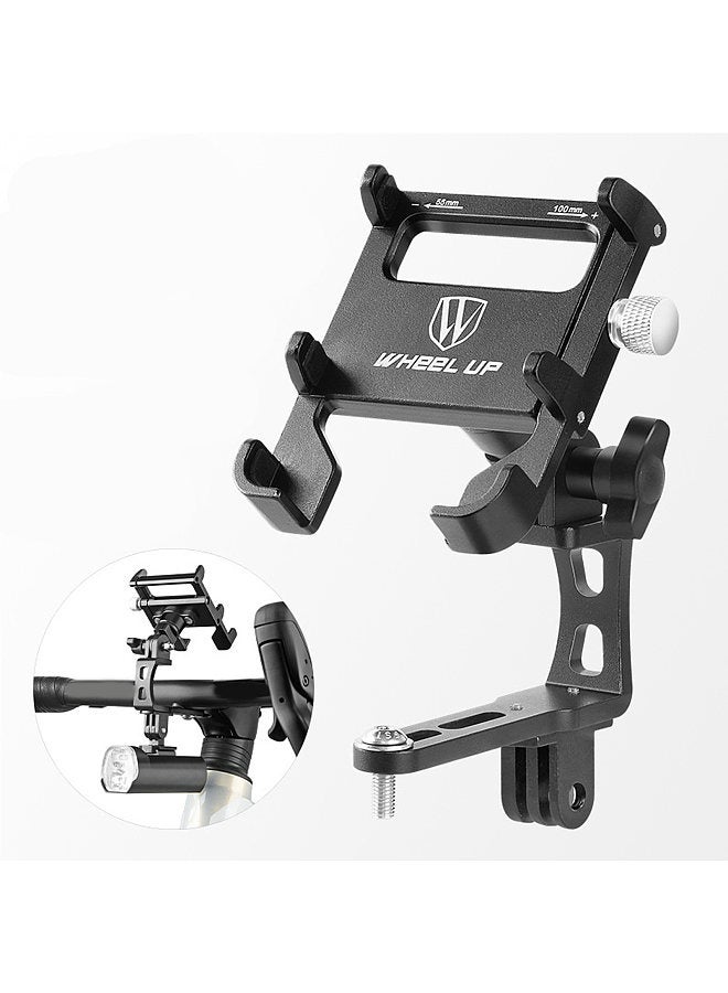 Bike Phone Holder Adjustable Aluminum Alloy Cellphone Holder Mountain Bike Riding Navigation Bracket