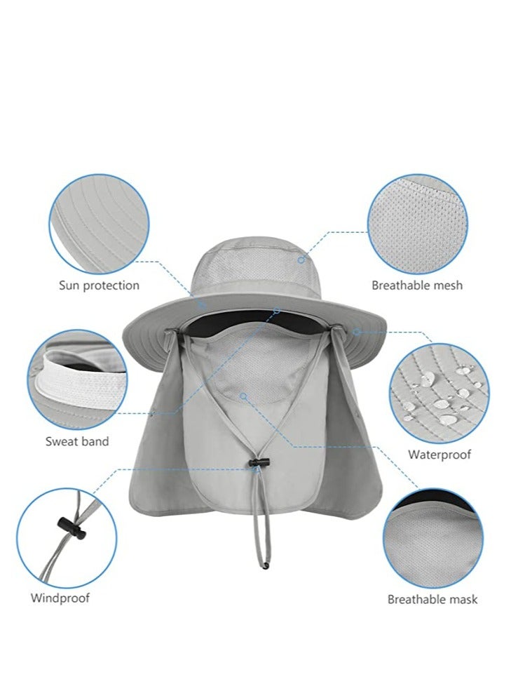 Cap Fishing Hats with Face Mask Outdoor Sun Protection