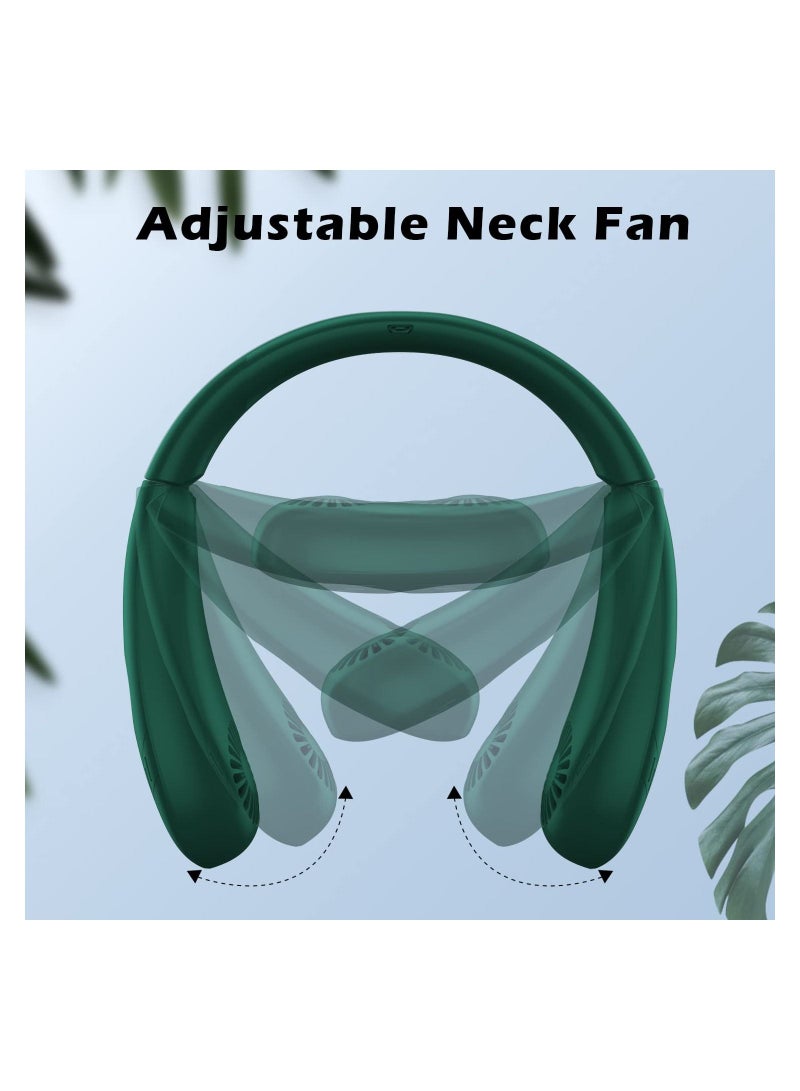 Portable Neck Fan, Hands Free Bladeless Fan, 5000mAh Foldable Fan 360° Cooling Wearable Personal Fan,  with 3 Speeds, 80 Air Outlet for Travel, Outdoor, Home, Office, School, Camping