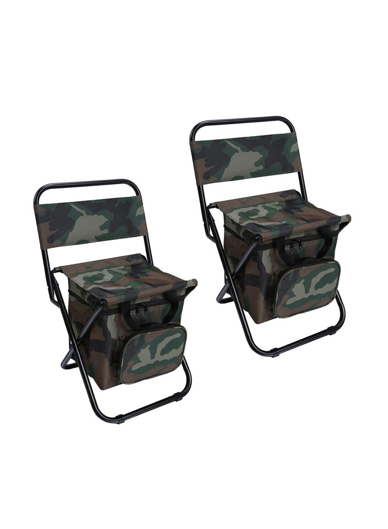 Fishing Chair with Cooler Bag Compact Fishing Stool Foldable Camping Chair