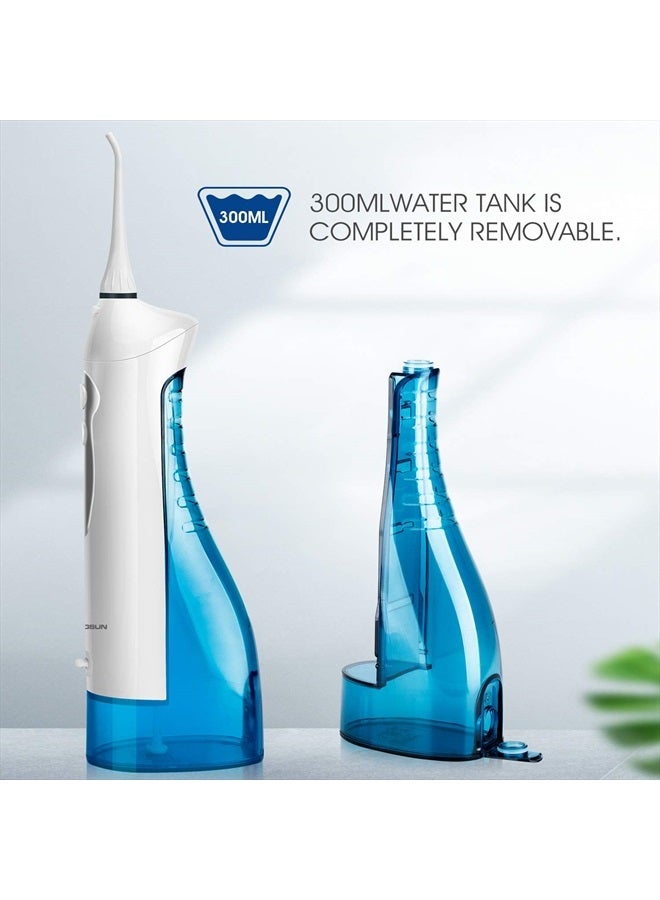 Hangsun Water Flosser Professional Cordless Rechargeable Dental Oral Irrigator Water Jet for Teeth Braces Care with 8 Jet Tips for Travel and Home Use