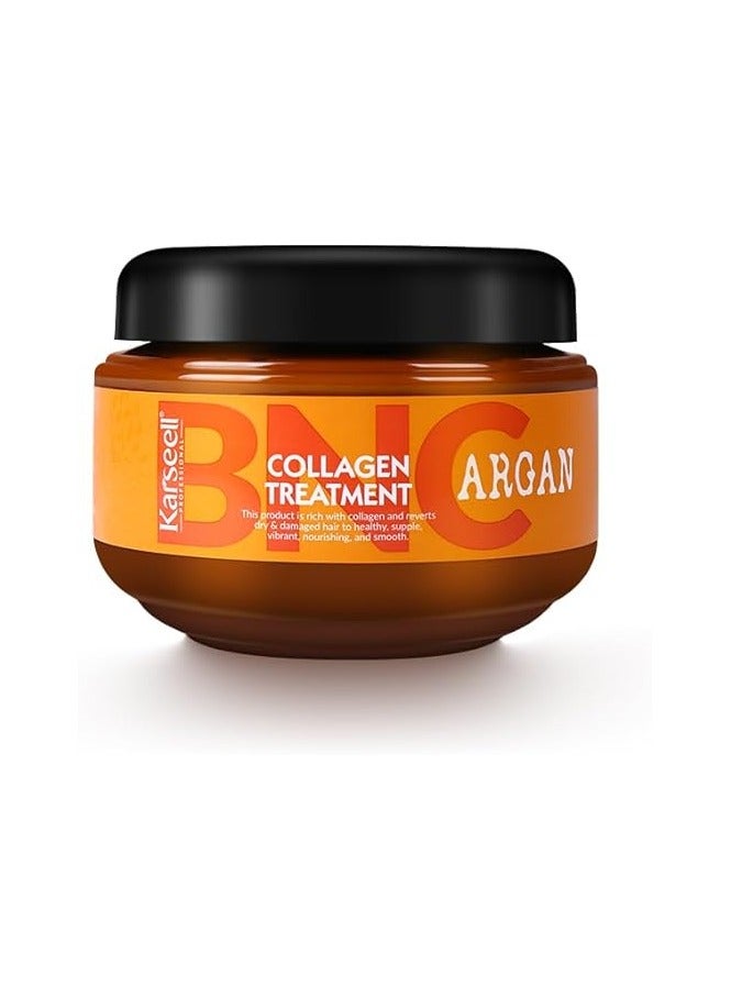 Karseell BNC Collagen Hair Treatment Deep Repair Conditioning Argan Oil Collagen Hair Mask Essence for Dry Damaged Hair All Hair Types 16.90 oz 500ml