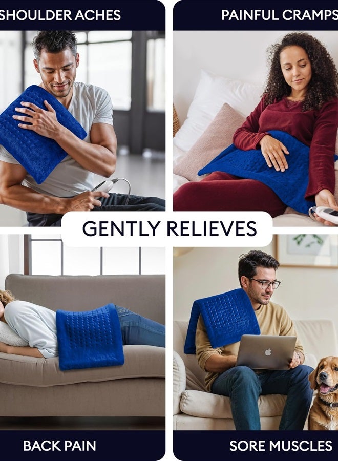 XL Heating Pad for Back Pain And Cramps Relief, Auto Shut Off, Machine Washable, Heat Pad, Holiday Gifts for All Heat Patch - Space Blue