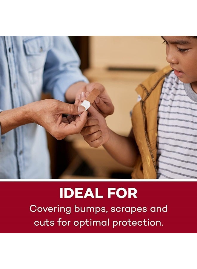 Fabric Flexible Adhesive Bandages – 100 Count (2 Pack) Bandages with Non-Stick Pad, Latex Free, Wound Care for First Aid Kit, 3