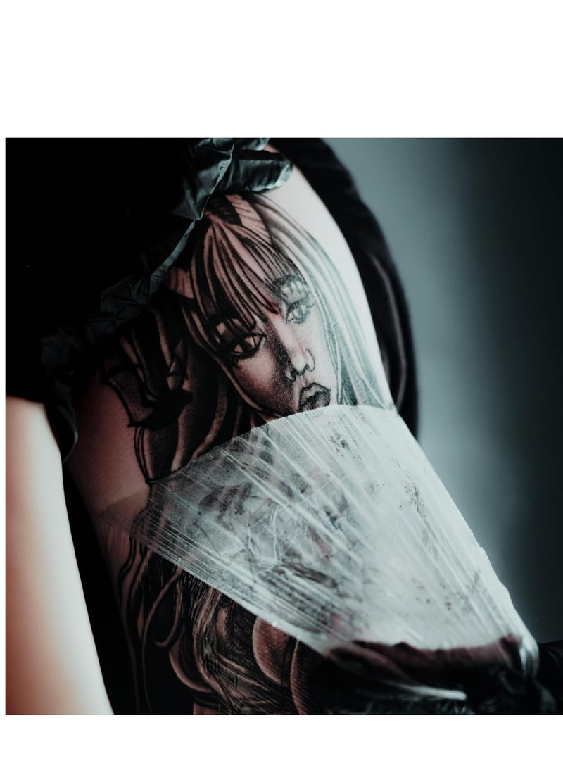 Saniderm Tattoo Aftercare Bandage 3 Sheets (Large Pack, 8 in x 10 in) – Convenient, Faster Tattoo Healing and Protection – Sterile, Waterproof, and Latex-Free