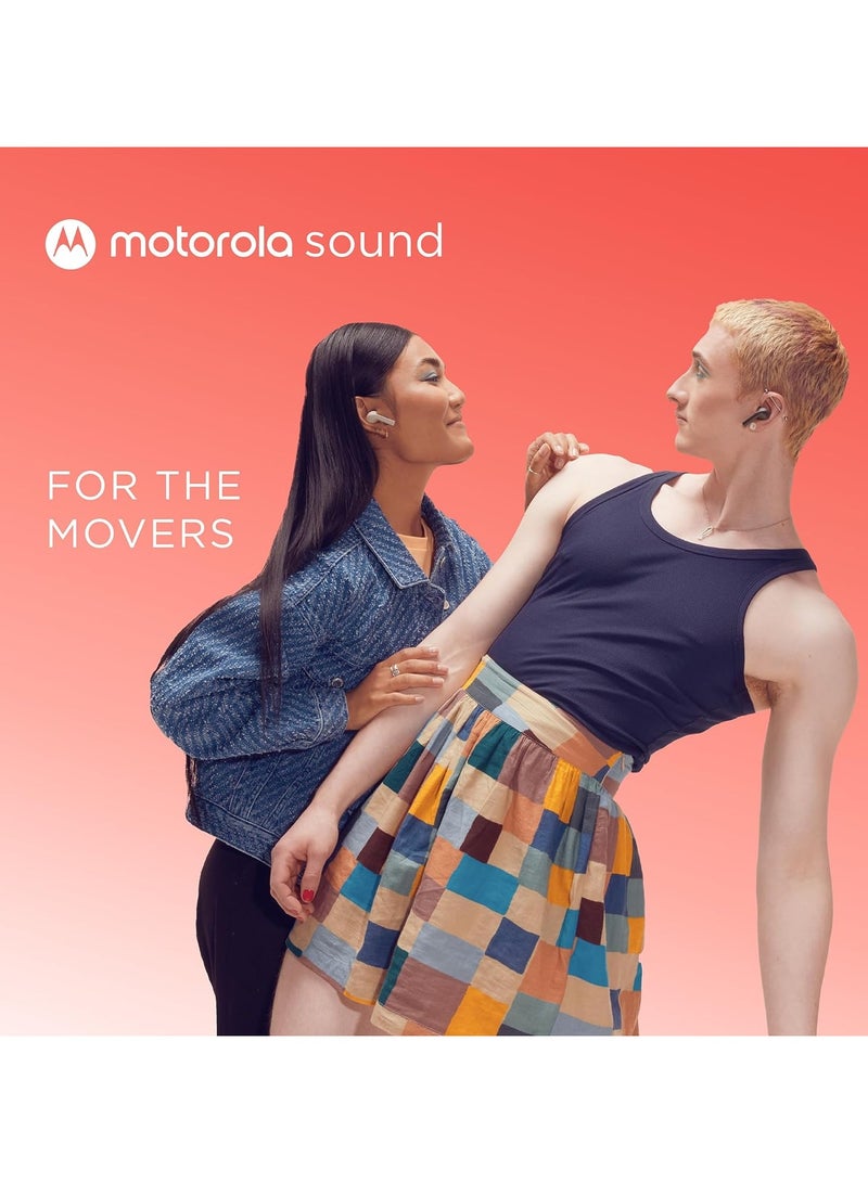Moto Buds 065 True Wireless Ear Buds Noise Isolation And 17 Hours Playtime Touch Control On Both Earbuds IPX4 Water Resistant ENC mic for Clear Voice Calls Black