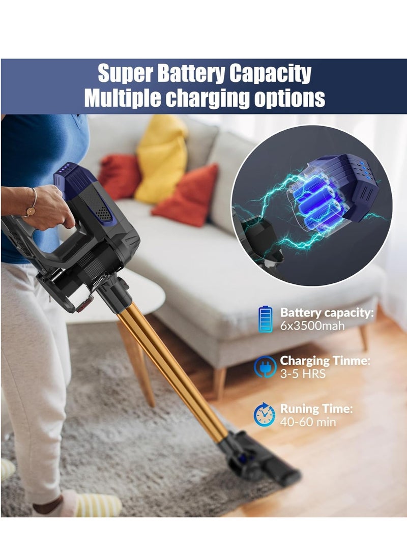 Cordless Vacuum Cleaner, 8 in 1 Stick Vacuum with 32000pa Powerful Suction & High-Performance Brushless Motor, 150° Bendable Wand Rechargeable Cordless Vacuum for Carpet and Floor Pet Hair