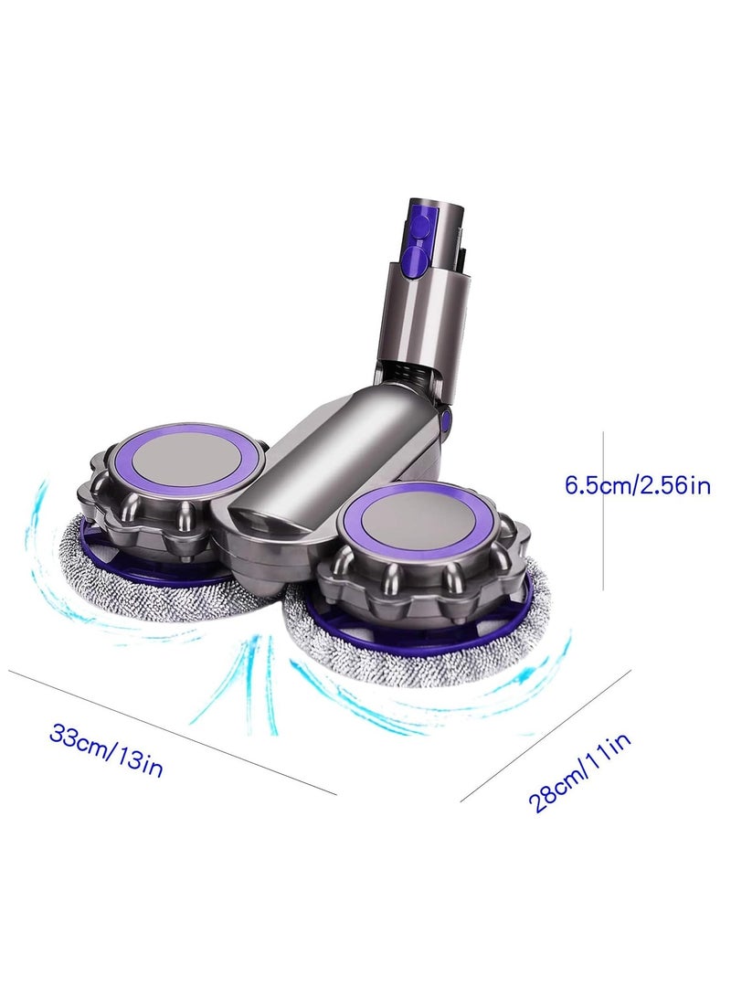 Electric Mop Head Attachment for Dyson v7 v8 v10 v11 v15 Dry and Wet Vacuum Cleaner Floor Replacement, 6 Washable Pads, V6 Slim Series Not Compatible