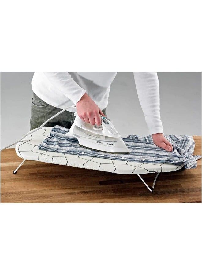 Durable Extra Stable Ironing Board Table - Premium Heavy Duty Ironing Surface, Foldable & Adjustable, Heat Resistant Cover for Perfect Ironing Results 0.73x0.32 m