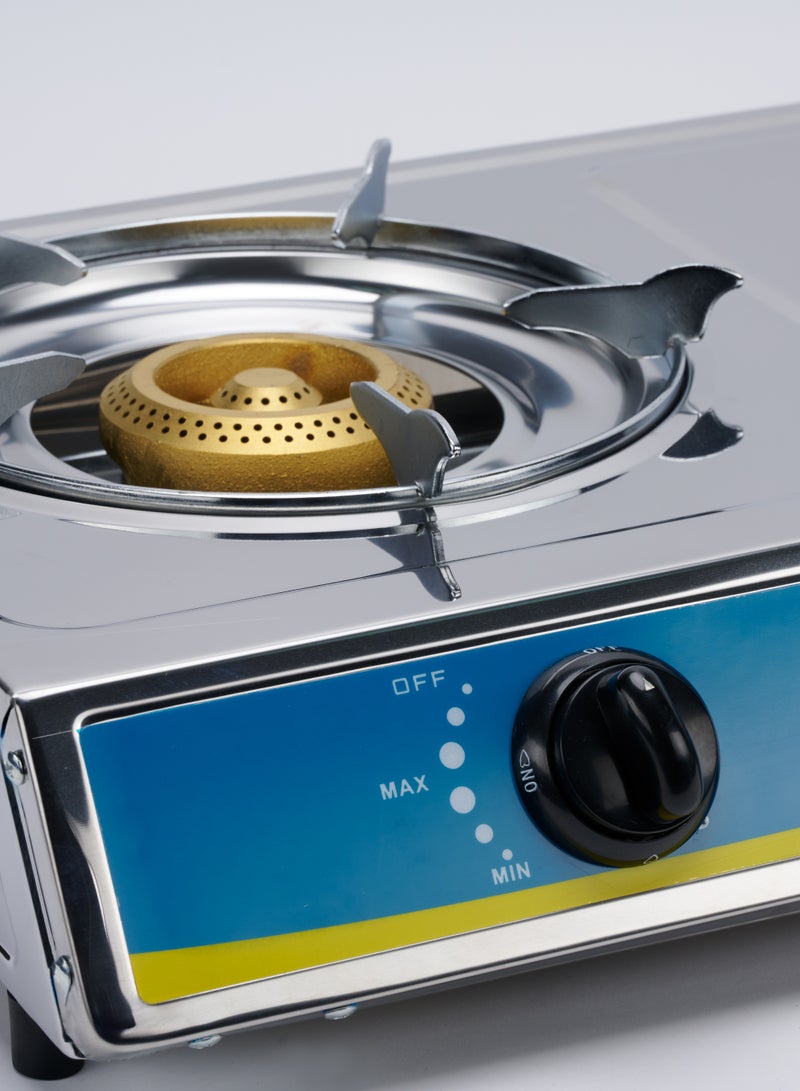 Gas Burner With Auto Ignition, 2 Burners Gas Stove, Stainless Steel Top, Perfect For Home, Apartment, Parties