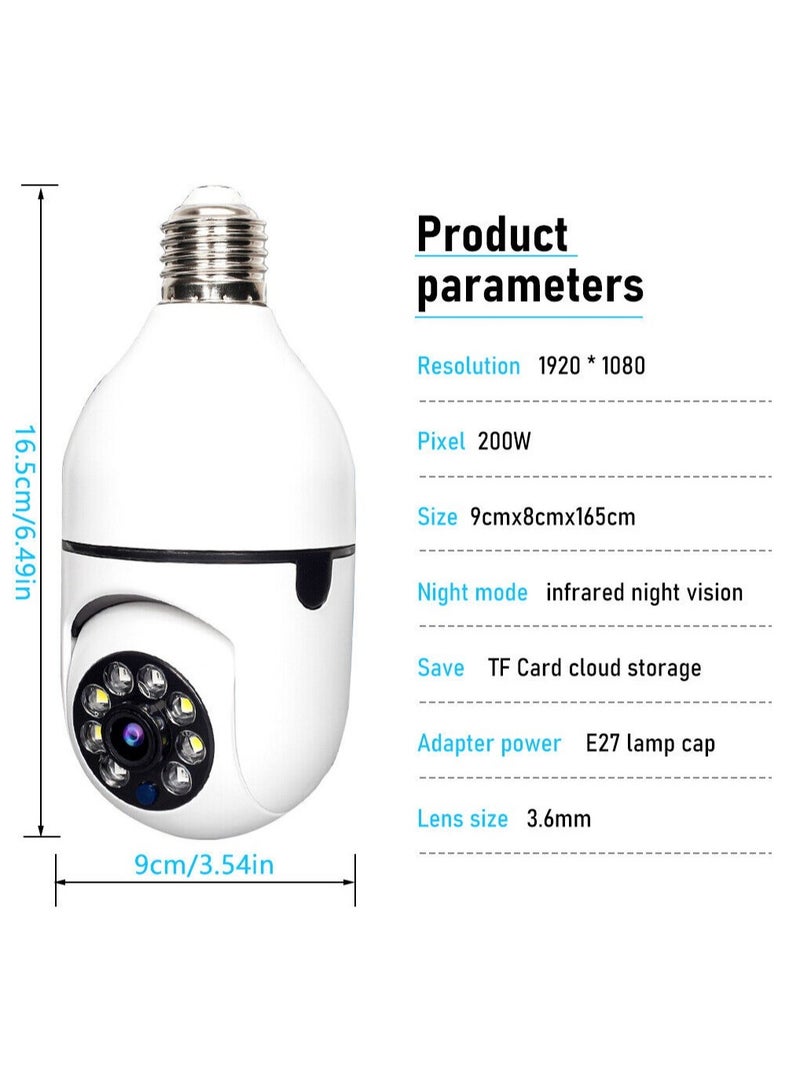 5 PACKES Camara 5G WiFi De Seguridad 360Con Audio Microfono Para Casa y Exterior