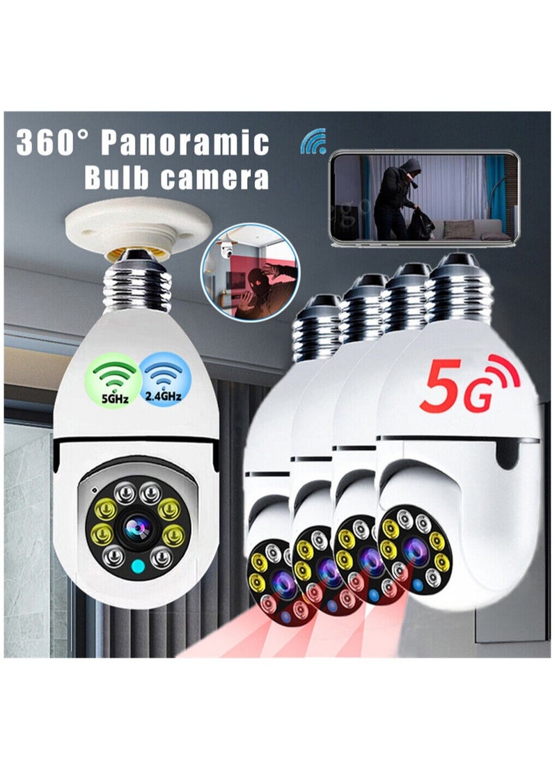 5 PACKES Camara 5G WiFi De Seguridad 360Con Audio Microfono Para Casa y Exterior