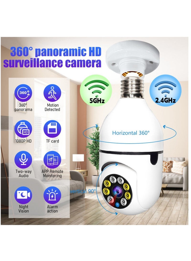 5 PACKES Camara 5G WiFi De Seguridad 360Con Audio Microfono Para Casa y Exterior